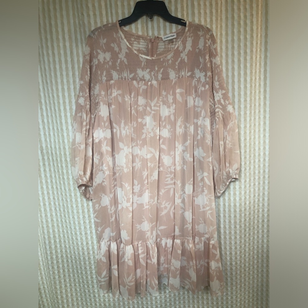 Calvin Klein pink floral dress
